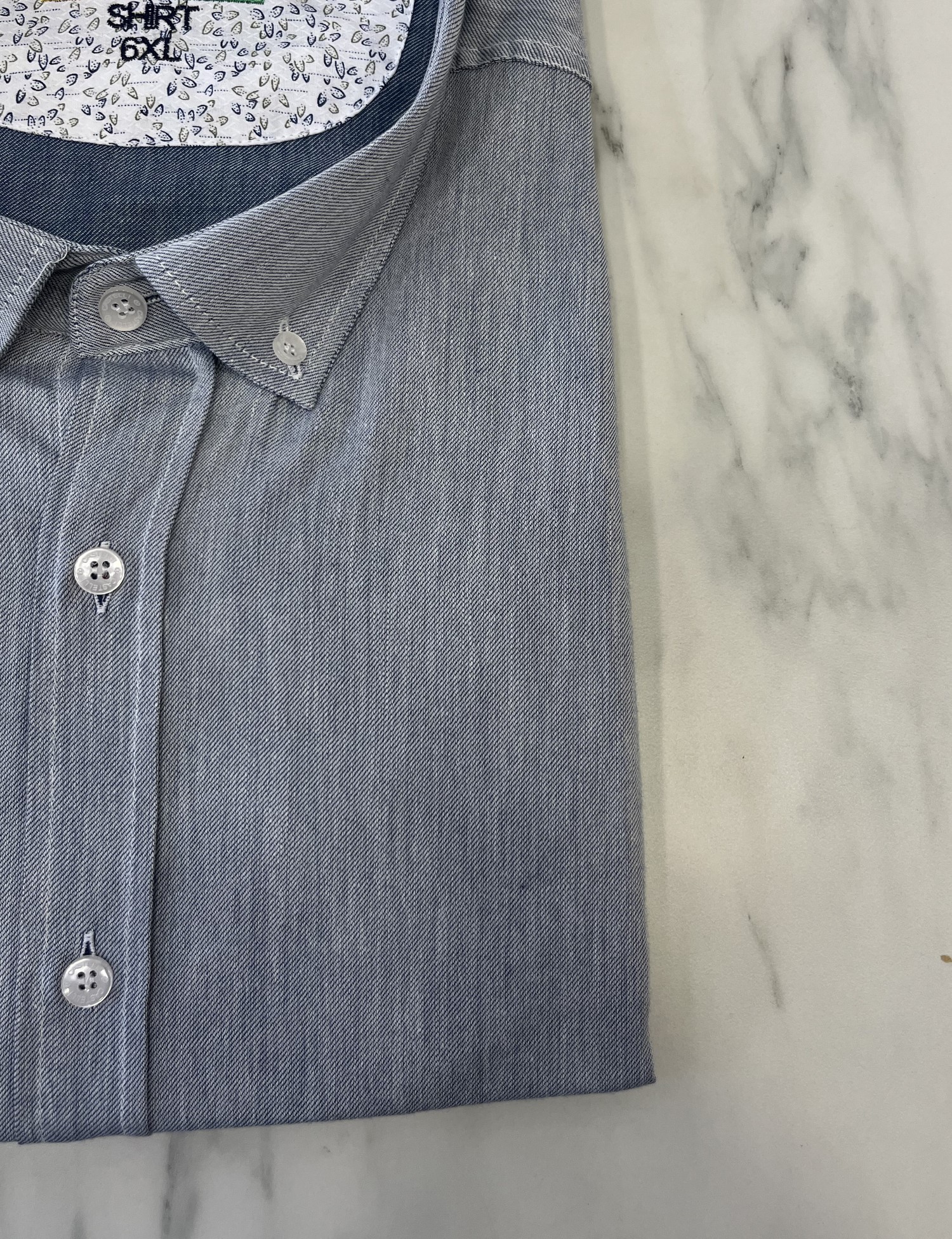 Ανδρικό γκρι πουκάμισο με γιακά CA2523G φωτογραφία